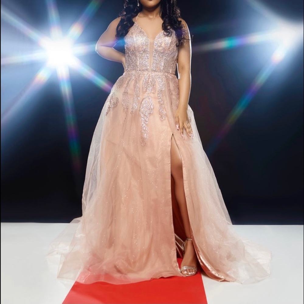 Pink rose gold dress !! Only wore once for a photo shoot